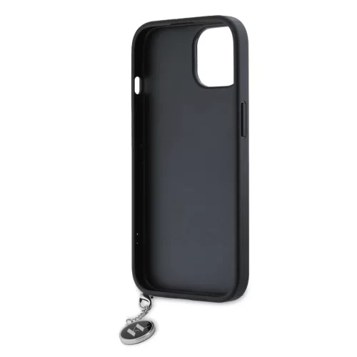  iPhone 15 fekete Karl Lagerfeld PU Saffiano Rhinestone Charm tok-3666339257965 5 kép