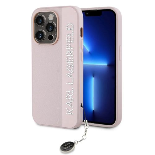 Karl Lagerfeld PU Saffiano Strasszköves Medálos tok iPhone 14 Pro Ma-3666339258092 1 kép