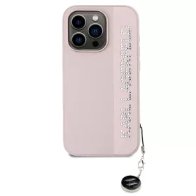  iPhone 15 Pro Max Pink Karl Lagerfeld PU Saffiano Rhinestone Charm to-3666339258139 2 kép