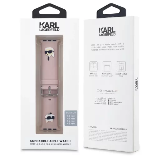 Karl Lagerfeld Karl and Choupette Head NFT szíj Apple Watch 42/44/45/-3666339259273 3 kép