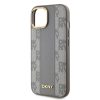 DKNY PU bőr sakktábla mintás Magsafe tok iPhone 15-hez bézs-3666339259976 4 kép