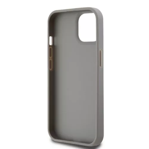 DKNY PU bőr ismétlődő minta tónusú csíkos tok iPhone 15 Bézs-3666339260538 5 kép