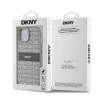 DKNY PU bőr ismétlődő minta tónusú csíkos tok iPhone 15 Bézs-3666339260538 6 kép
