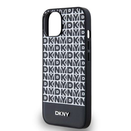 DKNY PU bőr ismétlődő mintás alsó csík MagSafe tok iPhone 13 fe-3666339262143 4 kép