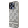 DKNY PU bőrből készült kockás mintás és csíkos tok iPhone 14 P-3666339263454 3 kép