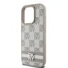 DKNY PU bőrből készült kockás mintás és csíkos tok iPhone 14 P-3666339263454 4 kép