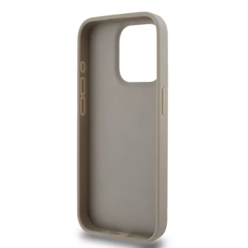 DKNY PU bőr kockás és csíkos tok iPhone 14 Pro Max-hoz Bézs-3666339263461 5 kép