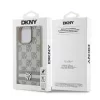 DKNY PU bőr kockás és csíkos tok iPhone 14 Pro Max-hoz Bézs-3666339263461 6 kép