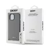 DKNY PU Bőr Ezüst Fém Logós Magsafe iPhone 15 Tok Szürke-3666339263898 6 kép