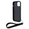 DKNY PU Bőr Stack Logo Csuklópántos tok iPhone 13 Fekete-3666339264666 4 kép