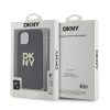DKNY PU Bőr Stack Logo Csuklópántos tok iPhone 13 Fekete-3666339264666 5 kép