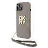 DKNY PU bőrből készült logós csuklópántos tok iPhone 15-höz, b-3666339264871 2 kép