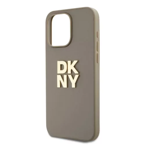 DKNY PU bőr logós csuklópántos tok iPhone 15 Pro Max Beige-3666339264901 3 kép