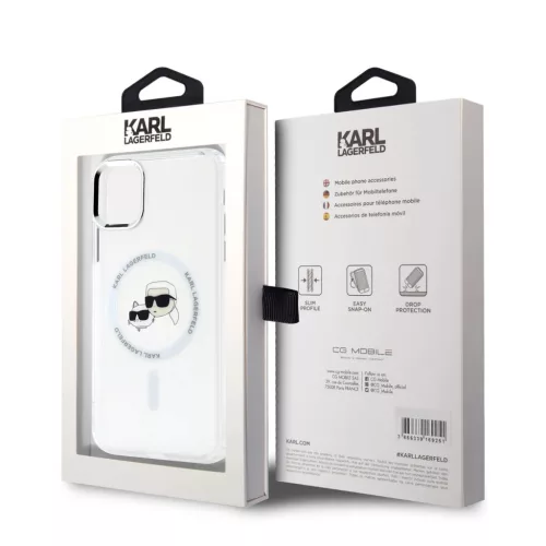 Karl Lagerfeld IML K&CH Fejek Fémkeretes MagSafe tok iPhone 11 Átlá-3666339284220 5 kép