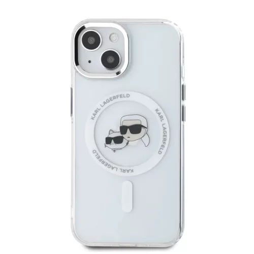 Karl Lagerfeld IML K&CH Heads Metal Frame MagSafe tok iPhone 14-hez, �-3666339284282 2 kép