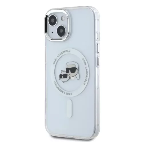 Karl Lagerfeld IML K&CH Heads Metal Frame MagSafe tok iPhone 14-hez, �-3666339284282 3 kép