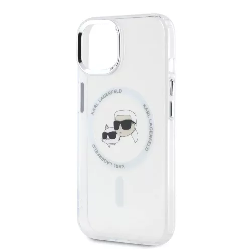 Karl Lagerfeld IML K&CH Heads Metal Frame MagSafe tok iPhone 14-hez, �-3666339284282 4 kép