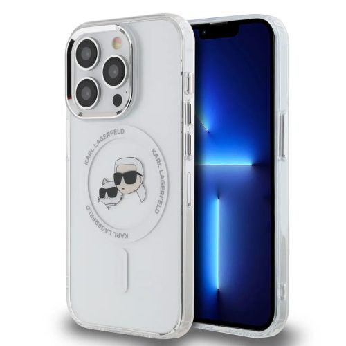 Karl Lagerfeld IML K&CH Heads Metal Frame MagSafe tok iPhone 14 Pro á-3666339284305 1 kép