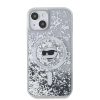 Karl Lagerfeld Liquid Glitter Choupette Head MagSafe tok iPhone 15-hö-3666339285722 2 kép