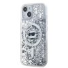 Karl Lagerfeld Liquid Glitter Choupette Head MagSafe tok iPhone 15-hö-3666339285722 3 kép
