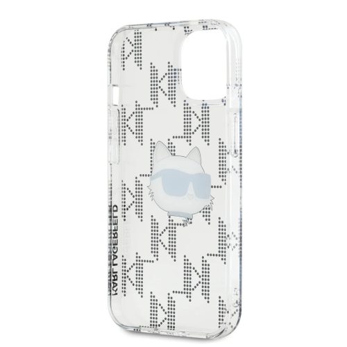 iPhone 15 Átlátszó Karl Lagerfeld IML Electroplated Choupette Head -3666339286286 5 kép