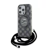  iPhone 15 Pro fekete Karl Lagerfeld IML Monogram Crossbody K&CH Heads-3666339286446 2 kép