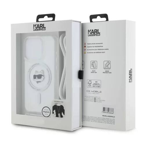  iPhone 15 Pro Max átlátszó Karl Lagerfeld IML Crossbody Choupette -3666339287153 5 kép