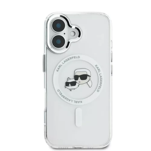  iPhone 16 Plus átlátszó Karl Lagerfeld IML K&CH Heads Metal Frame -3666339318130 2 kép