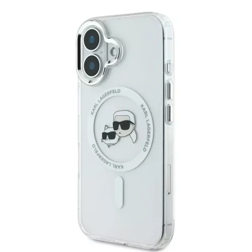  iPhone 16 Plus átlátszó Karl Lagerfeld IML K&CH Heads Metal Frame -3666339318130 3 kép