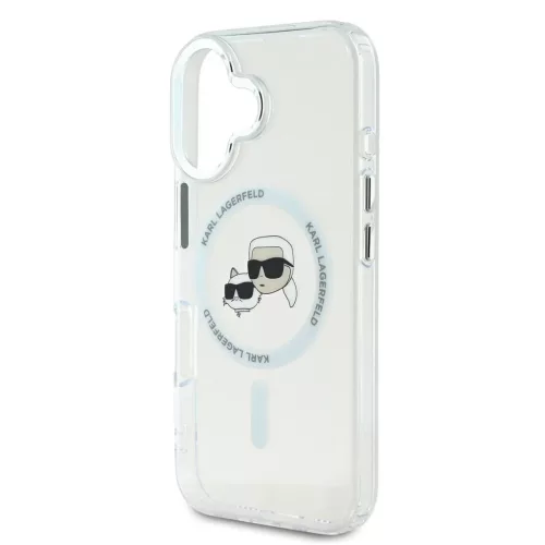  iPhone 16 Plus átlátszó Karl Lagerfeld IML K&CH Heads Metal Frame -3666339318130 4 kép