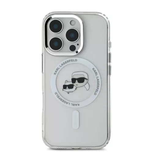  iPhone 16 Pro átlátszó Karl Lagerfeld IML K&CH Heads Metal Frame M-3666339318147 2 kép