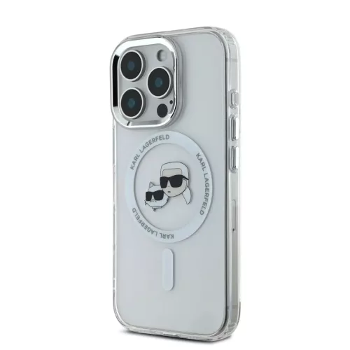  iPhone 16 Pro átlátszó Karl Lagerfeld IML K&CH Heads Metal Frame M-3666339318147 3 kép
