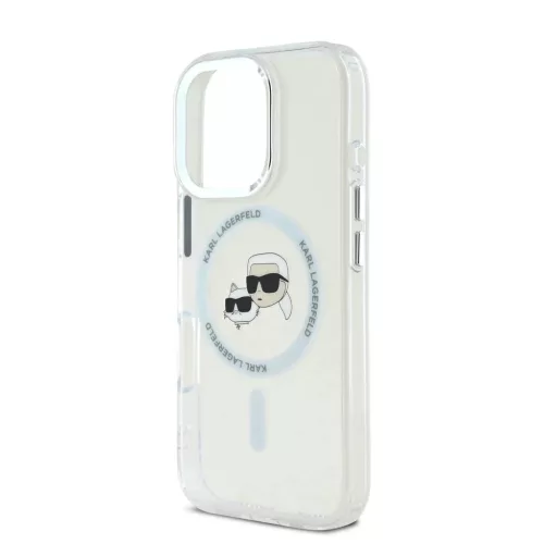  iPhone 16 Pro átlátszó Karl Lagerfeld IML K&CH Heads Metal Frame M-3666339318147 4 kép