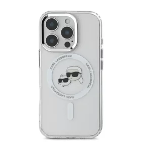  iPhone 16 Pro Max átlátszó Karl Lagerfeld IML K&CH Heads Metal Fra-3666339318154 2 kép