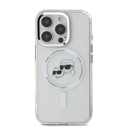  iPhone 16 Pro Max átlátszó Karl Lagerfeld IML K&CH Heads Metal Fra-3666339318154 2 kép