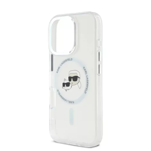  iPhone 16 Pro Max átlátszó Karl Lagerfeld IML K&CH Heads Metal Fra-3666339318154 4 kép