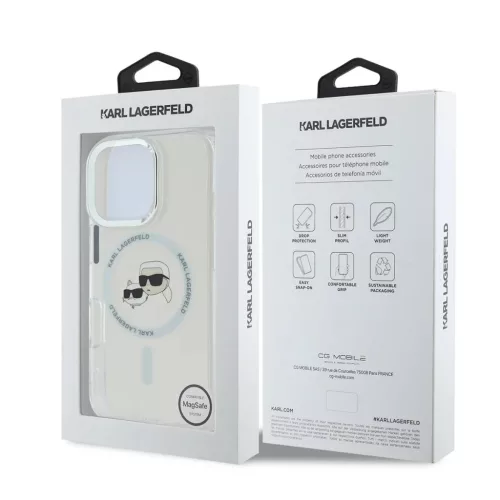  iPhone 16 Pro Max átlátszó Karl Lagerfeld IML K&CH Heads Metal Fra-3666339318154 6 kép