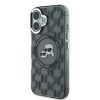 Karl Lagerfeld IML Monogram K&CH Heads MagSafe tok iPhone 16 Fekete-3666339318369 3 kép
