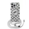  iPhone 16 Pro átlátszó Karl Lagerfeld IML Monogram Crossbody K&CH Heads MagSafe tok