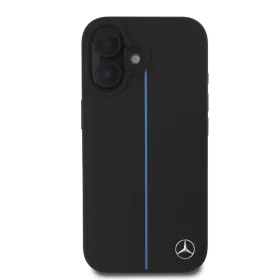 Mercedes bőr kék csíkos MagSafe tok iPhone 16 fekete tok-3666339325688 2 kép
