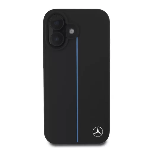 Mercedes bőr kék csíkos MagSafe tok iPhone 16 fekete tok-3666339325688 2 kép