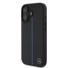 Mercedes bőr kék csíkos MagSafe tok iPhone 16 fekete tok-3666339325688 3 kép