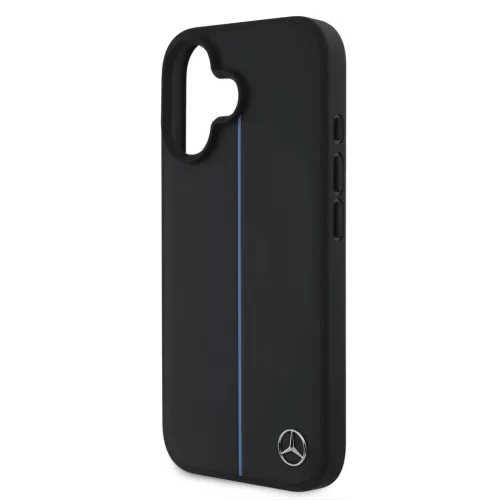 Mercedes bőr kék csíkos MagSafe tok iPhone 16 fekete tok-3666339325688 4 kép