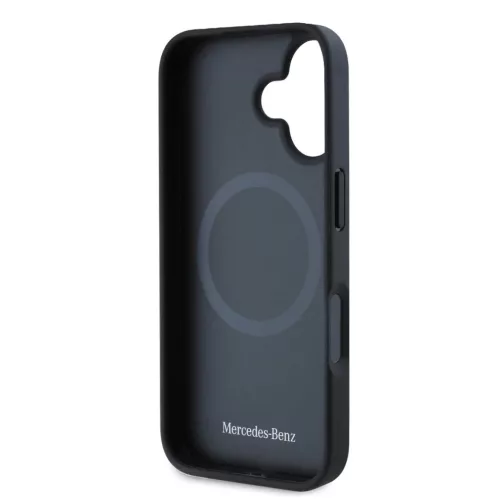 Mercedes bőr kék csíkos MagSafe tok iPhone 16 fekete tok-3666339325688 5 kép