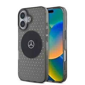 Mercedes PC/TPU Star Pattern MagSafe tok iPhone 16 Plus Fekete tok-3666339326333 1 kép