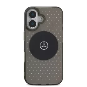 Mercedes PC/TPU Star Pattern MagSafe tok iPhone 16 Plus Fekete tok-3666339326333 2 kép
