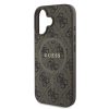 Guess PU Bőr 4G Színes Gyűrű MagSafe tok iPhone 16 Barnás-3666339327248 4 kép