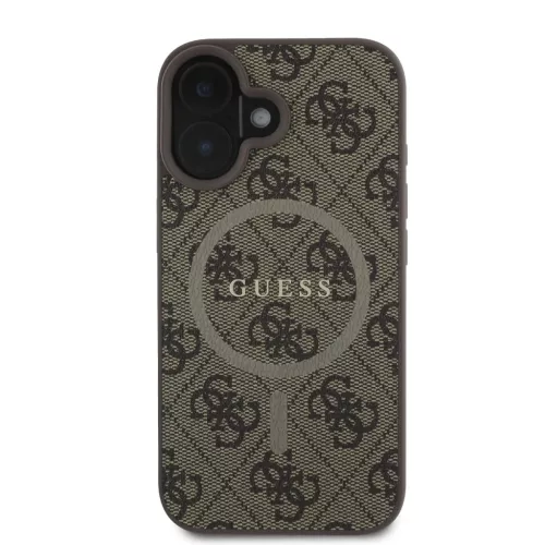  iPhone 16 Plus Barna Guess PU műbőr 4G színes gyűrű MagSafe tok-3666339327255 2 kép