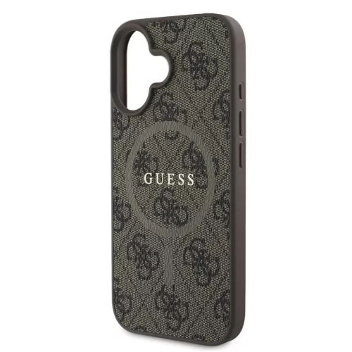  iPhone 16 Plus Barna Guess PU műbőr 4G színes gyűrű MagSafe tok-3666339327255 4 kép