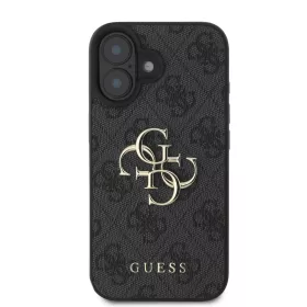  iPhone 16 Plus Szürke Guess PU 4G Fém Logós tok-3666339327538 2 kép
